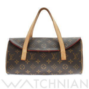 Louis Vuitton Monogram Sonatine Maroon Canvas Nubuck Leather Handbag
